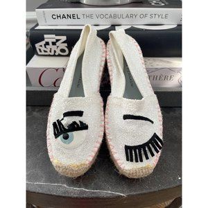 CHIARA FERRAGNI Wink Flirt Eye Glitter Espadrilles